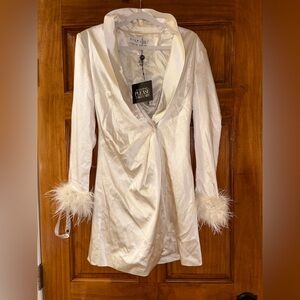 Club L London Ivory Satin Dress